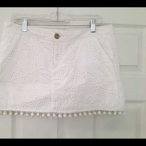 Lilly Pulitzer White Eyelet Mini Skort